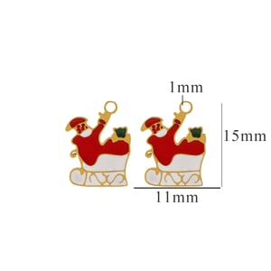 1 Paar einfache Serie süße Cartoon Edelstahl 18 Karat vergoldet Unisex Anhänger h5 